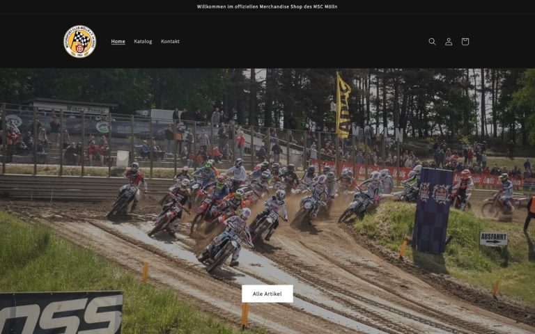 Startseite von MSC Mölln (Screenshot)